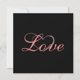 Trendiges Herz Graue Kalligrafie Liebe Hochzeit