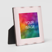 Trendiges Hochladen Sie Ihr Foto oder Logo Roségol Fotoplatte (Vorderseite)