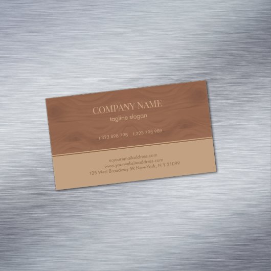 Trendiges Holzdesign Magnetische Visitenkarte (Beispiel)