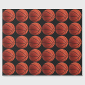 Trendiges Hot Basketball Wrapping Paper Geschenkpapier (Flach)