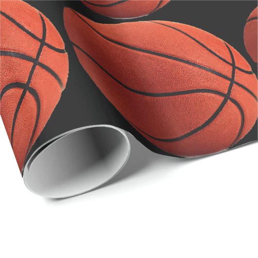 Trendiges Hot Basketball Wrapping Paper Geschenkpapier (Rolleneckpunkt)