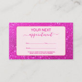 Trendiges Hot Pink Glam Design Terminkarte (Vorderseite)