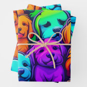 Trendiges Hundemuster für Pet Lovers Geschenkpapier Set (Beispiel)