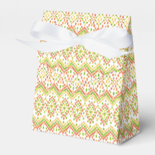 Trendiges Ikat-Muster auf Weiß, um sich anzupassen Geschenkschachtel