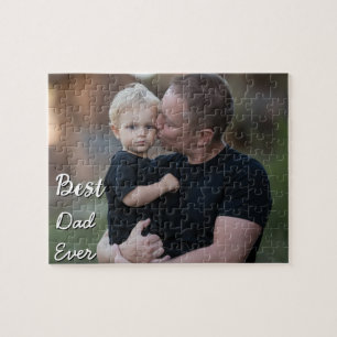 Trendiges individuelles Foto Vatertag Bester Vater Puzzle