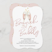 Trendiges Kalligraphie-Brautparty Einladung (Vorne/Hinten)