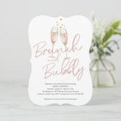 Trendiges Kalligraphie-Brautparty Einladung (Stehend Vorderseite)