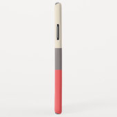 Trendiges Korallenfarbblockmuster mit Namen Case-Mate iPhone Hülle (Hinten/Rechts)