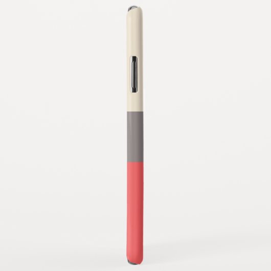 Trendiges Korallenfarbblockmuster mit Namen Case-Mate iPhone Hülle (Hinten/Rechts)