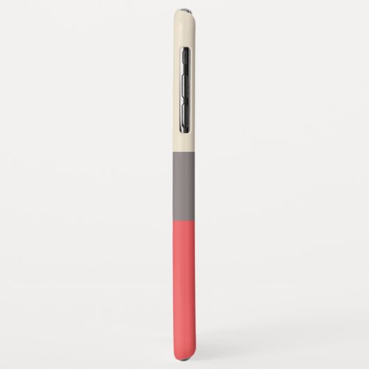 Trendiges Korallenfarbblockmuster mit Namen Case-Mate iPhone Hülle (Hinten/Links)