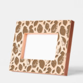 Trendiges Leaf Foliage Muster Botanisches Foto Geätzte Rahmen (Links)