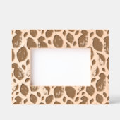 Trendiges Leaf Foliage Muster Botanisches Foto Geätzte Rahmen (Vorderseite)