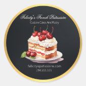 Trendiges Lebensmittel/Bäckereigeschäft/Marketing Runder Aufkleber (Vorderseite)