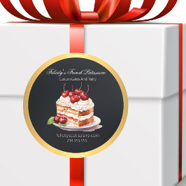 Trendiges Lebensmittel/Bäckereigeschäft/Marketing Runder Aufkleber