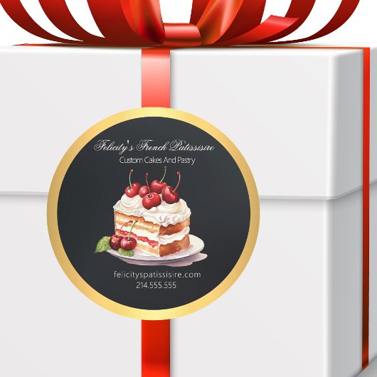 Trendiges Lebensmittel/Bäckereigeschäft/Marketing Runder Aufkleber