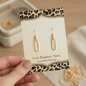 Trendiges Leopard-Druckmuster bei Werbekarten