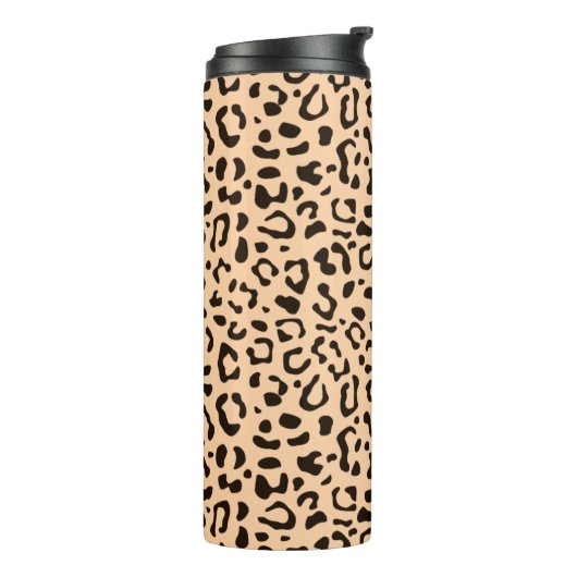 Trendiges Leopard-Druckmuster Thermosbecher (Nach links gedreht)
