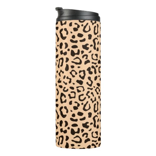 Trendiges Leopard-Druckmuster Thermosbecher (Nach rechts gedreht)