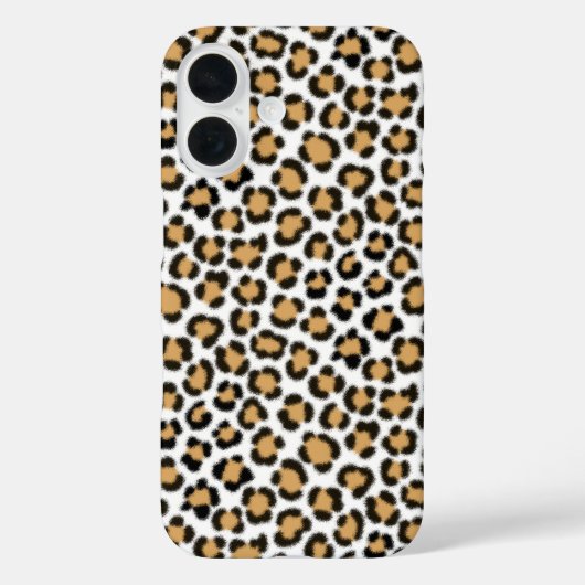 Trendiges Leopard simuliertes Pelzeffekt Wiederhol Case-Mate iPhone Hülle (Rückseite)