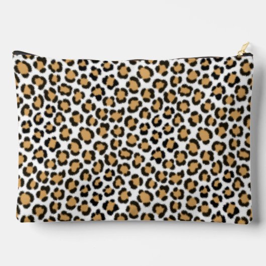 Trendiges Leopard simuliertes Pelzeffekt Wiederhol Zubehörtasche (Rückseite)