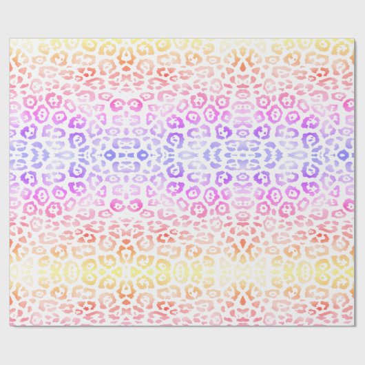 Trendiges Leopardenmuster Geschenkpapier (Flach)
