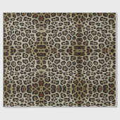 Trendiges Leopardenmuster in braun beige Geschenkpapier (Flach)