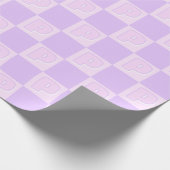 Trendiges lila Monogramm Anfangsbuchstabe Schachbr Geschenkpapier (Ecke)