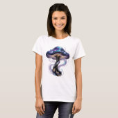Trendiges lila UNKNWN Statement-Design T-Shirt (Vorne ganz)