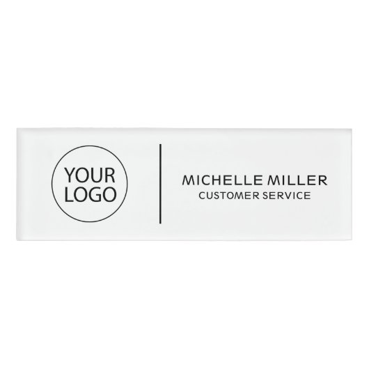 Trendiges Logo für Mitarbeiter des Firmenlogos Namenschild (Vorderseite)