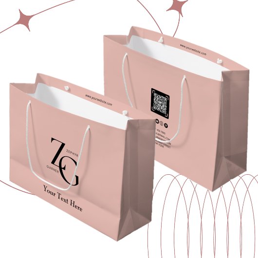 Trendiges Logo für Unternehmen | Geschäftsinformat Große Geschenktüte