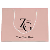 Trendiges Logo für Unternehmen | Geschäftsinformat Große Geschenktüte (Vorderseite)