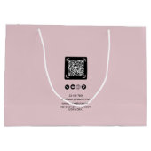 Trendiges Logo für Unternehmen | QR Code Shopping Große Geschenktüte (Rückseite)