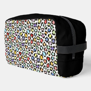 Trendiges, mehrfarbiges Leopard-Fur-Effekt Rpt-Mus Waschbeutel