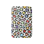 Trendiges, mehrfarbiges Leopard-Fur-Effektmuster Badematte (Vorderseite Vertikal)