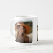 Trendiges minimales Fotodesign mit Jahr Kaffeetasse (Vorderseite Links)