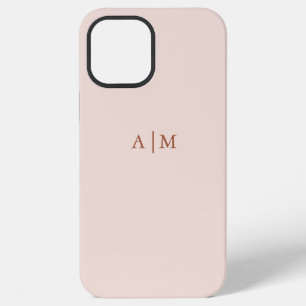 Trendiges minimalistisches pastellrosa und kupfern iPhone 12 pro max hülle