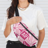 Trendiges modernes Blumenmuster Cooles Monogramm P Bauchtasche