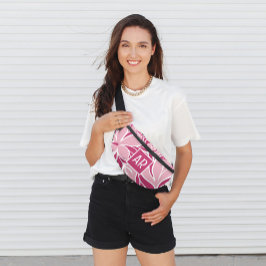 Trendiges modernes Blumenmuster Cooles Monogramm P Bauchtasche