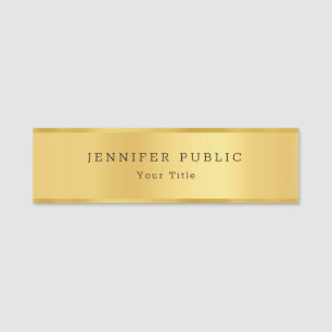 Trendiges modernes Glamour-Gold-Look elegantes Tem Namensschild