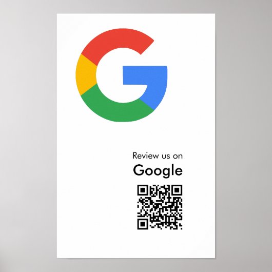 Trendiges modernes Google-Review-QR-Code-Poster Poster (Vorne)