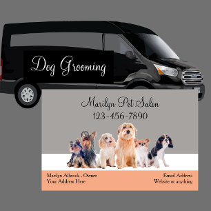 Trendiges modernes Hundestyling-Salon Visitenkarte