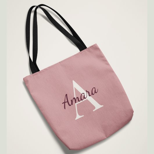 Trendiges Monogramm Amara | Tee-Rose & Beere Custo Tasche