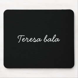 Trendiges Monogramm Moderne schwarze Schrift Name Mousepad