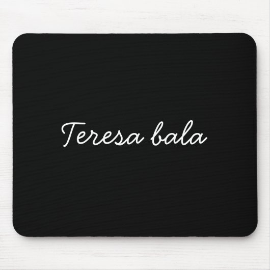 Trendiges Monogramm Moderne schwarze Schrift Name Mousepad (Vorne)