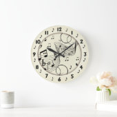 Trendiges Musikdesign Runde Wand Große Wanduhr (Zuhause)