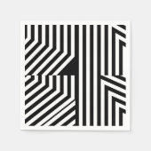 Trendiges Muster für schwarze und weiße geometrisc Serviette (Vorderseite)
