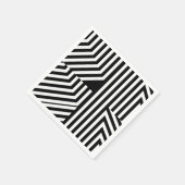 Trendiges Muster für schwarze und weiße geometrisc Serviette (Ecke)