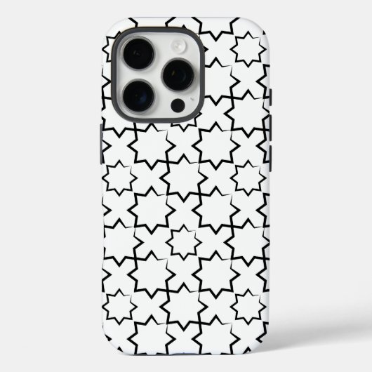 Trendiges Musterdesign in Schwarz und Weiß Case-Mate iPhone Hülle (Rückseite)