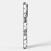 Trendiges Musterdesign in Schwarz und Weiß Case-Mate iPhone Hülle (Rückseite / Rechts)