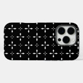 Trendiges Musterdesign in Schwarz und Weiß Case-Mate iPhone Hülle (Rückseite (Horizontal))